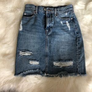 Denim pencil skirt